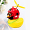 Helmeted Yellow Duck Bike Ornament Cute Bike Duck Accessory For Cycling Motorbike Decor 4