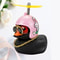 Helmeted Yellow Duck Bike Ornament Cute Bike Duck Accessory For Cycling Motorbike Decor 8
