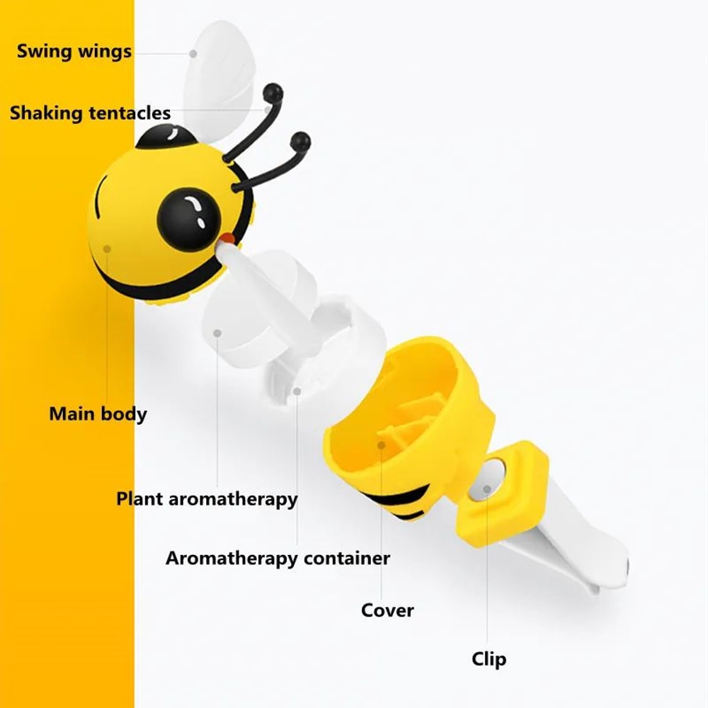 Bee Car Air Freshener Vent Clip Cute Auto Diffuser With LongLasting Fragrance 3