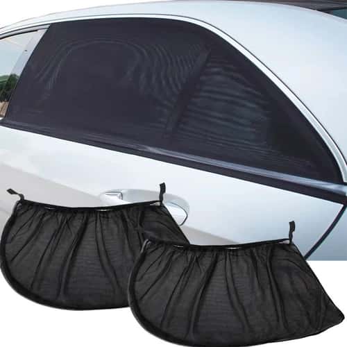Universal Car Window Sunshade Curtains with Mosquito Mesh – UV & Insect Protection for SUVs and Cars