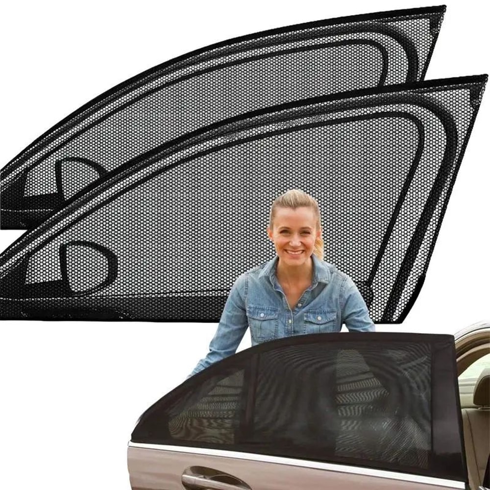 Universal Car Window Sunshade Curtains With Mosquito Mesh UV Insect Protection For SUVs And Cars 5