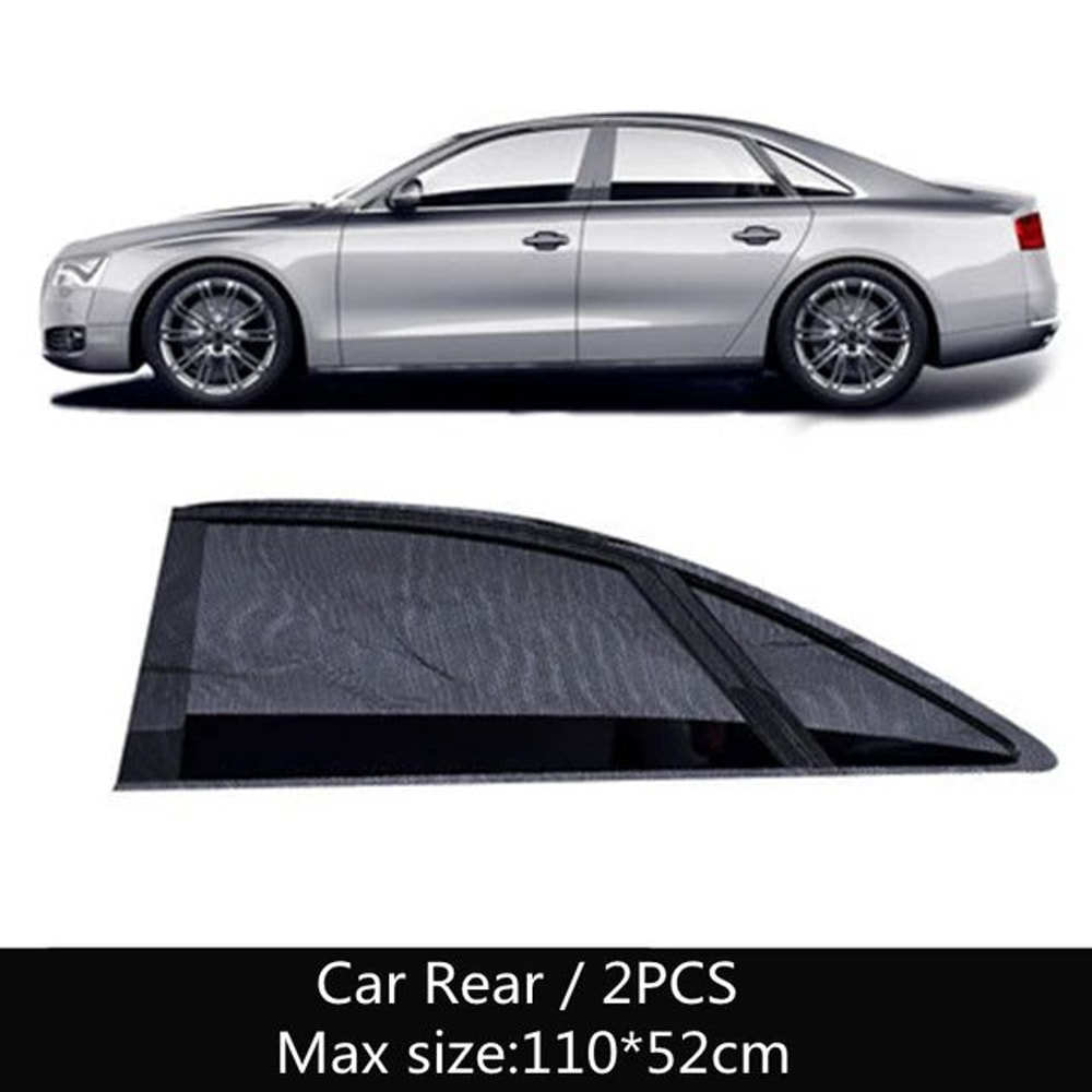 Universal Car Window Sunshade Curtains With Mosquito Mesh UV Insect Protection For SUVs And Cars 7