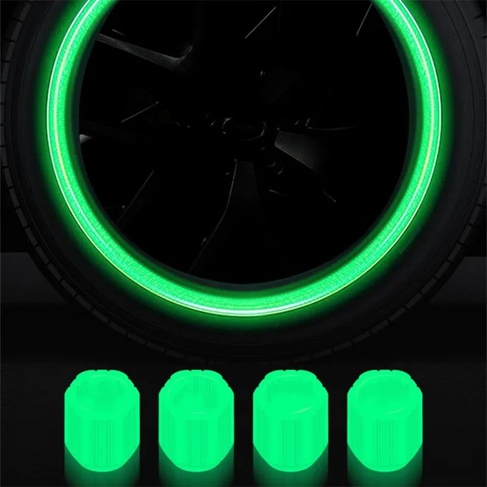 GlowRide Luminous Valve Caps For Cars Motorcycles Bikes 4