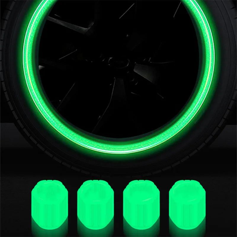 GlowRide Luminous Valve Caps For Cars Motorcycles Bikes 4