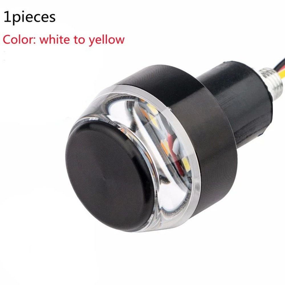 LED Handlebar End Turn Signals For Motorcycles 12V Universal BarEnd Blinkers 6