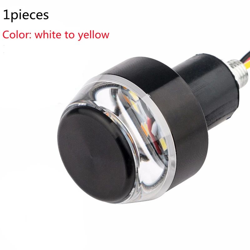 LED Handlebar End Turn Signals For Motorcycles 12V Universal BarEnd Blinkers 6