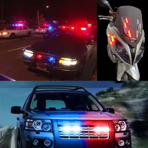 TriGuard LED Strobe Emergency Warning Light for Cars & Motorcycles