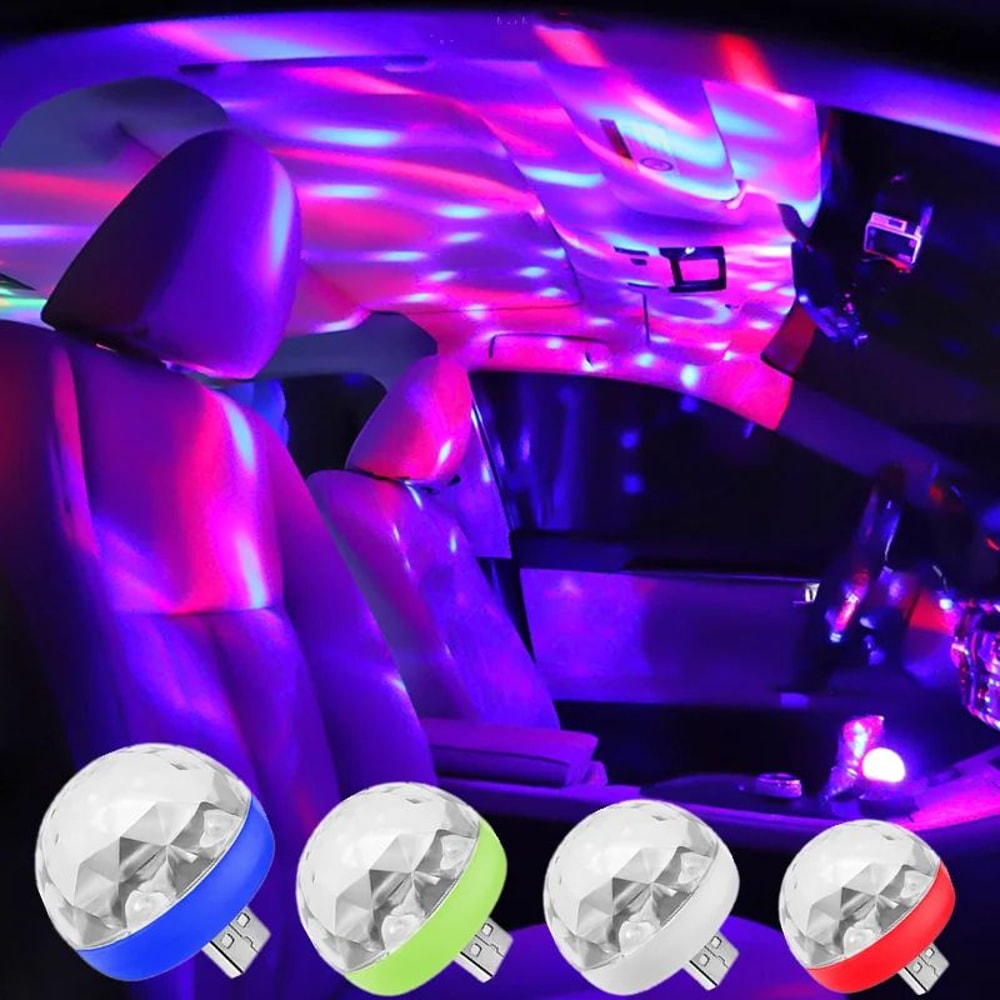 SoundActivated Car Ambient Light USB RGB DJ Mini 0