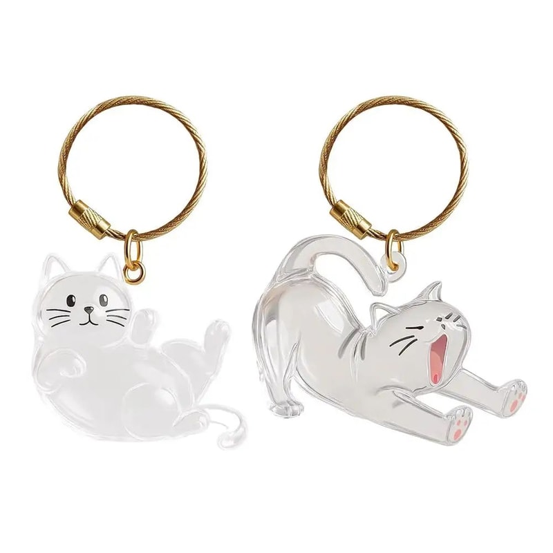Transparent Pet Hair Keepsake Capsule Keychain Sentimental Cat Dog Hair Storage Box 5