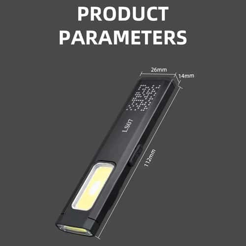 Mini Rechargeable LED Flashlight with Magnetic Base – Waterproof Pocket Torch for Work & Outdoor Use