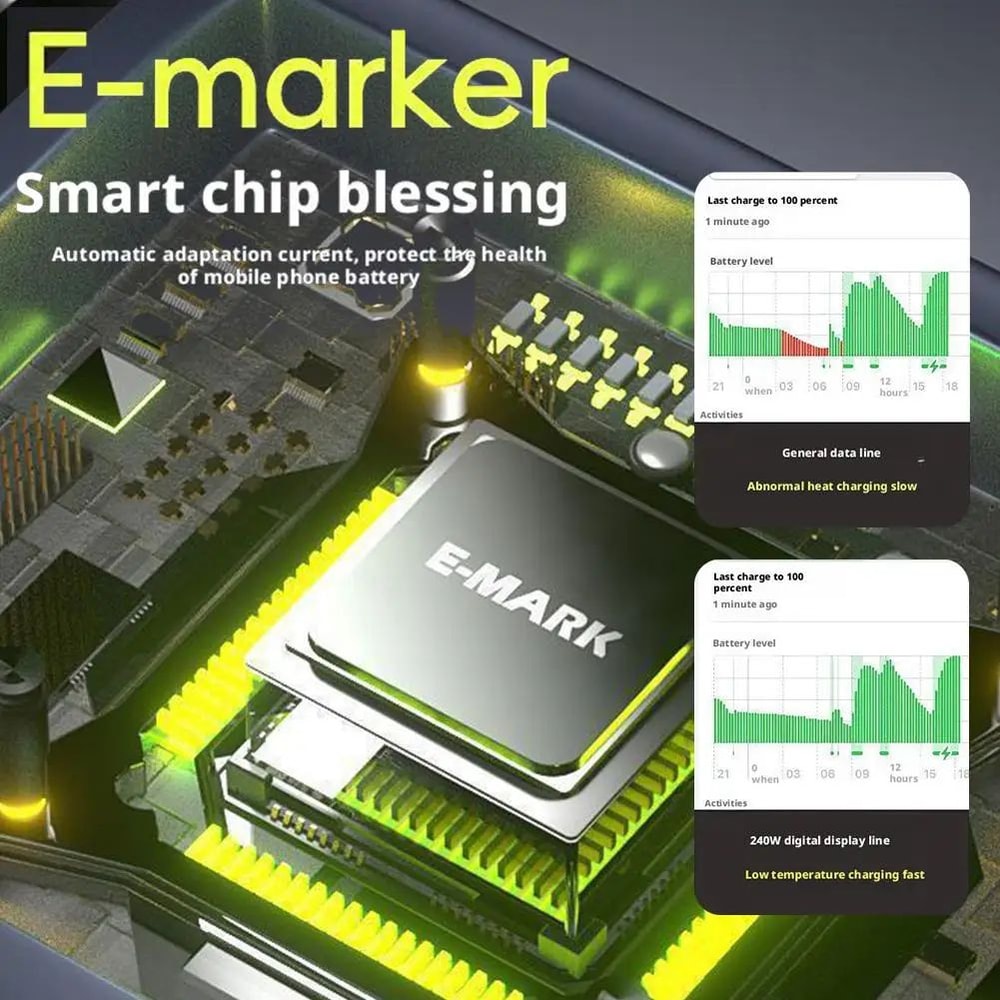 240W USBC To USBC Fast Charging Cable With RealTime Power Display 1