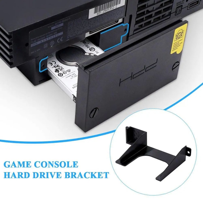PS2 Fat 25Inch HDD SSD Mounting Bracket Secure Storage Upgrade Kit 1