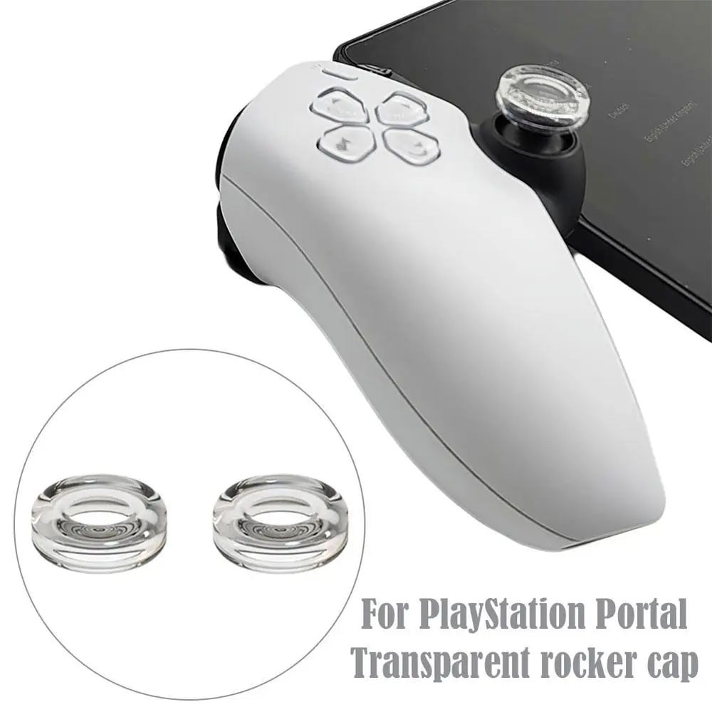 PS5 Portal AntiSlip Silicone Thumb Grip Caps Transparent Comfort Joystick Covers 2