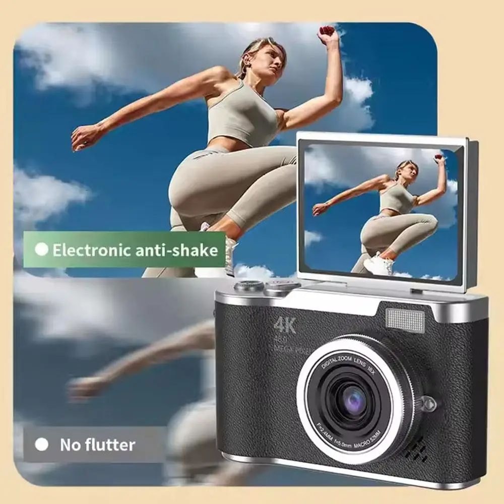 UltraView 4K FlipScreen Digital Camera 48MP Compact Travel Selfie Camera 1