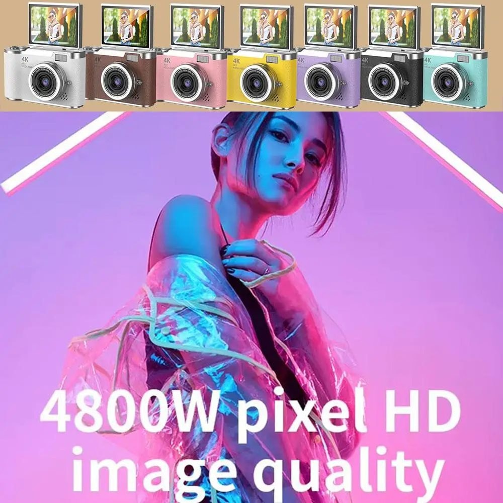 UltraView 4K FlipScreen Digital Camera 48MP Compact Travel Selfie Camera 2