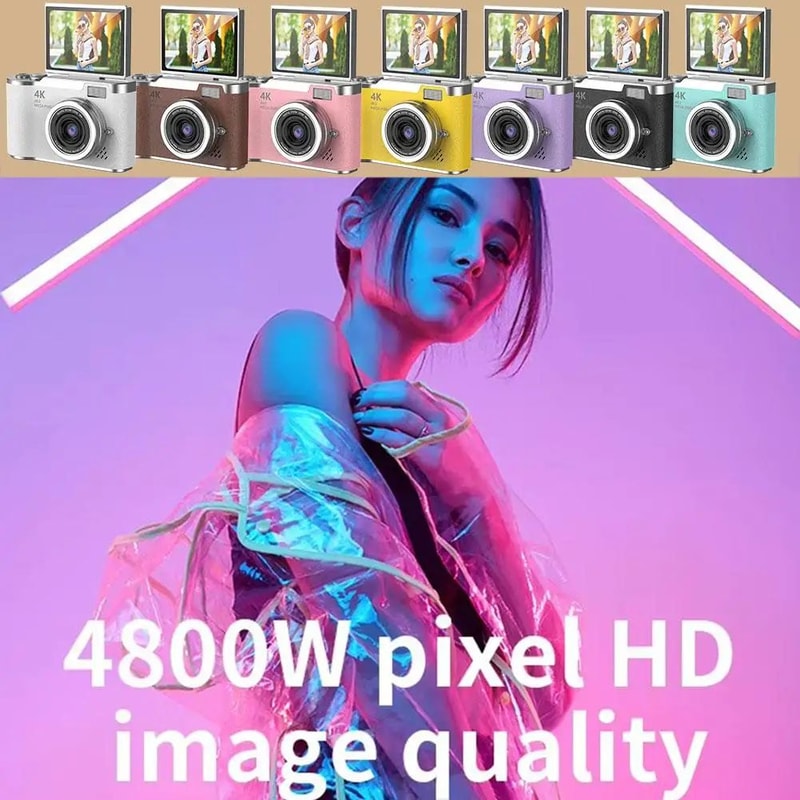 UltraView 4K FlipScreen Digital Camera 48MP Compact Travel Selfie Camera 2