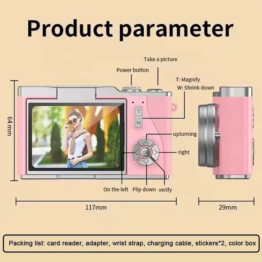 UltraView 4K FlipScreen Digital Camera 48MP Compact Travel Selfie Camera 4