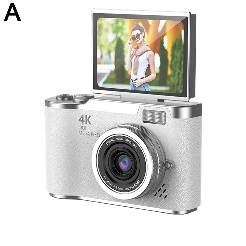 UltraView 4K FlipScreen Digital Camera 48MP Compact Travel Selfie Camera 6
