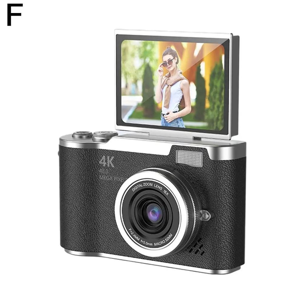 UltraView 4K FlipScreen Digital Camera 48MP Compact Travel Selfie Camera 7