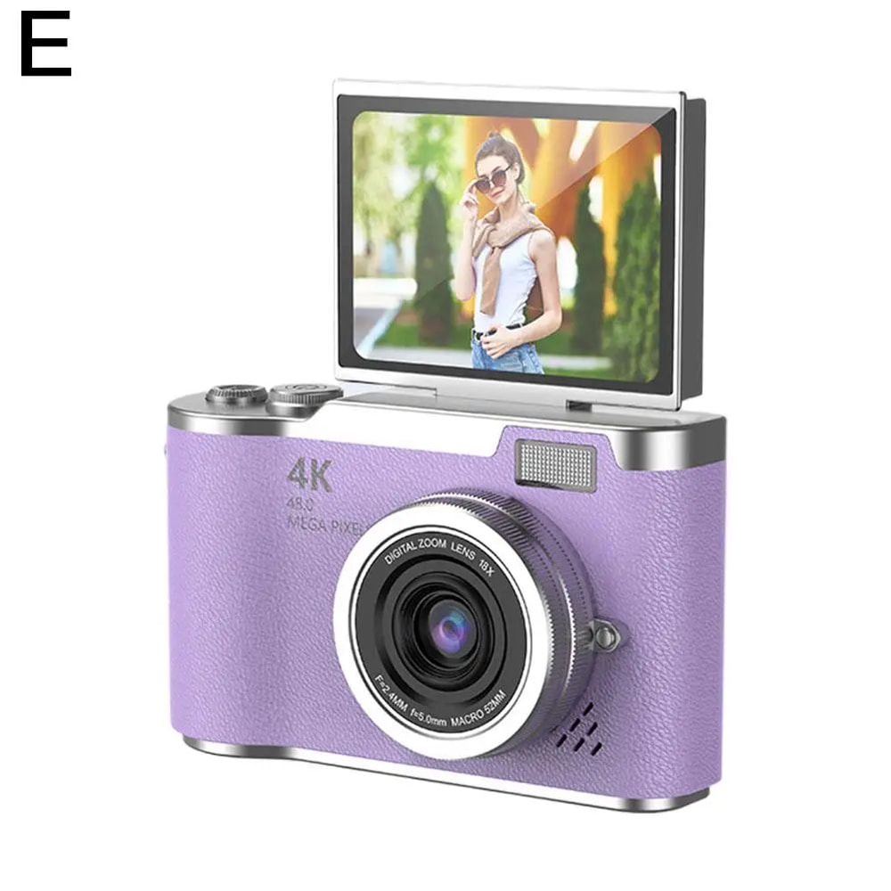 UltraView 4K FlipScreen Digital Camera 48MP Compact Travel Selfie Camera 10