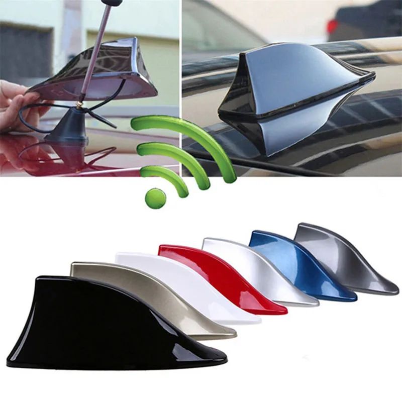 Shark Fin Car Antenna Roof Aerial Universal Decorative Radio Signal Antenna For Most Cars 3