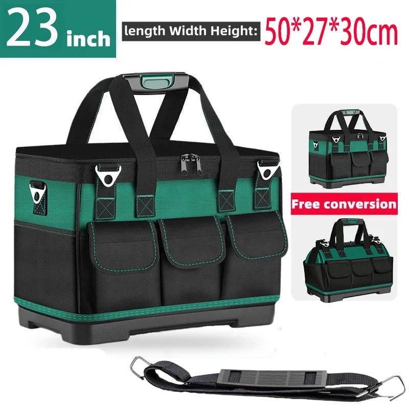 23Inch HeavyDuty Waterproof Tool Bag Large Capacity Electrician Tradesman Organizer 1