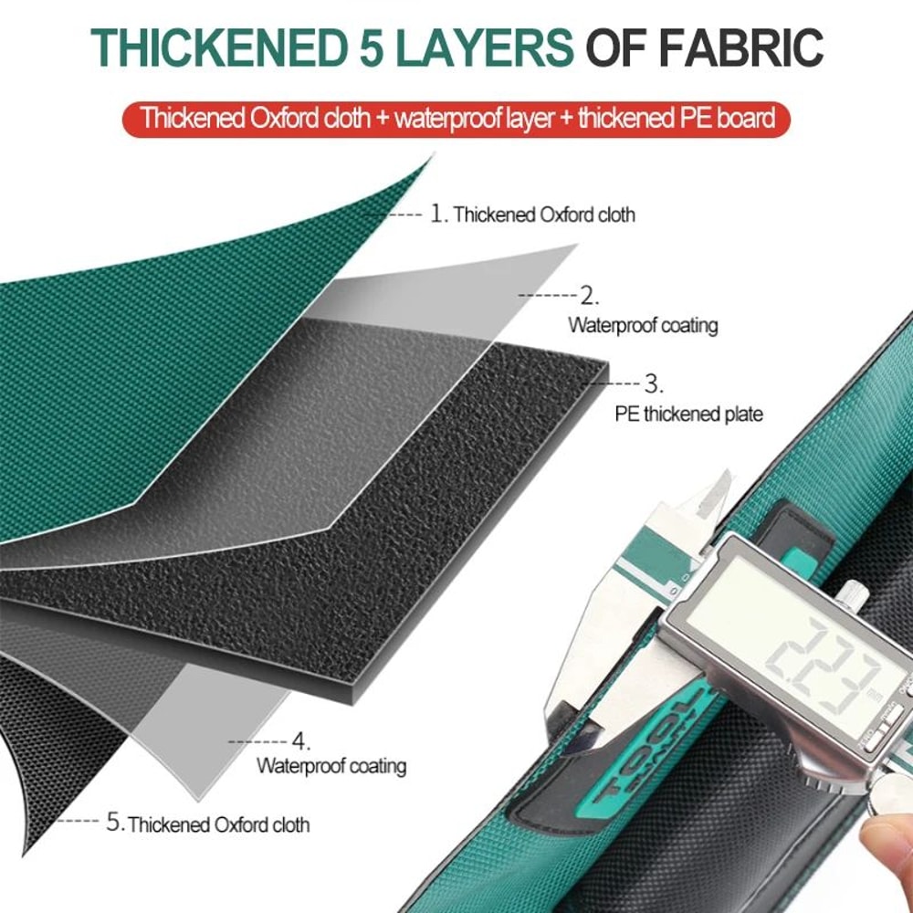 23Inch HeavyDuty Waterproof Tool Bag Large Capacity Electrician Tradesman Organizer 4