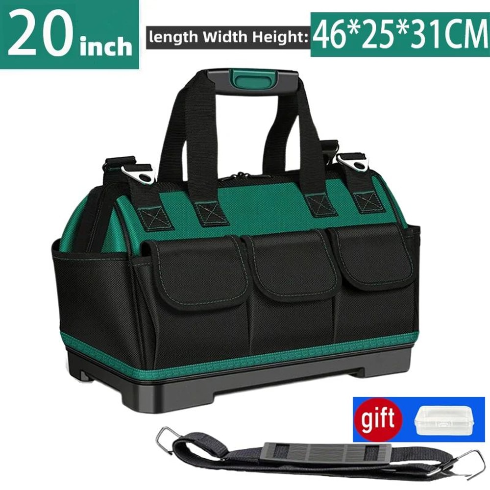 23Inch HeavyDuty Waterproof Tool Bag Large Capacity Electrician Tradesman Organizer 10