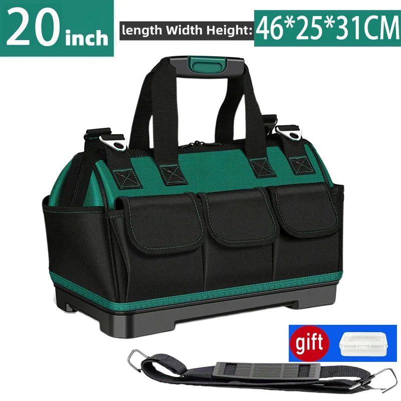 23Inch HeavyDuty Waterproof Tool Bag Large Capacity Electrician Tradesman Organizer 10
