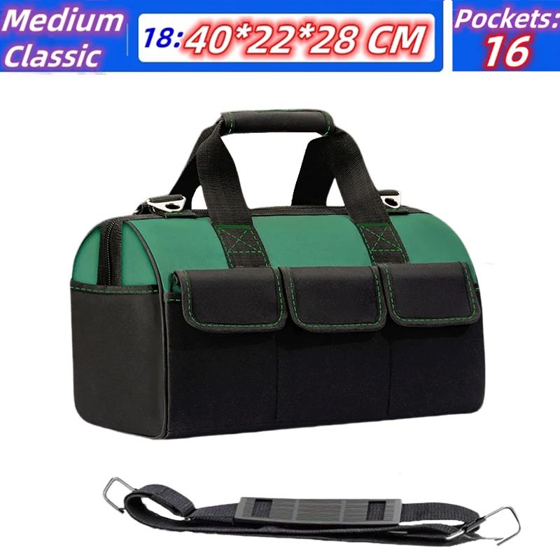 23Inch HeavyDuty Waterproof Tool Bag Large Capacity Electrician Tradesman Organizer 14