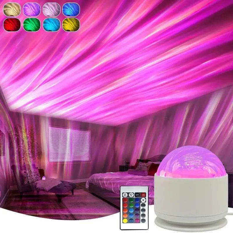 AuroraGlow Northern Lights LED Projector Night Light With Remote Control 1