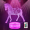 3D Horse Night Light Lamp For Kids Home Decor Zodiac Horse LED Bedside Lamp 0