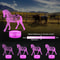 3D Horse Night Light Lamp For Kids Home Decor Zodiac Horse LED Bedside Lamp 3