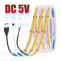 usb cob led strip light 5v high-density flexible tape for ambient decor lighting