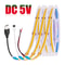 USB COB LED Strip Light 5V HighDensity Flexible Tape For Ambient Decor Lighting 0