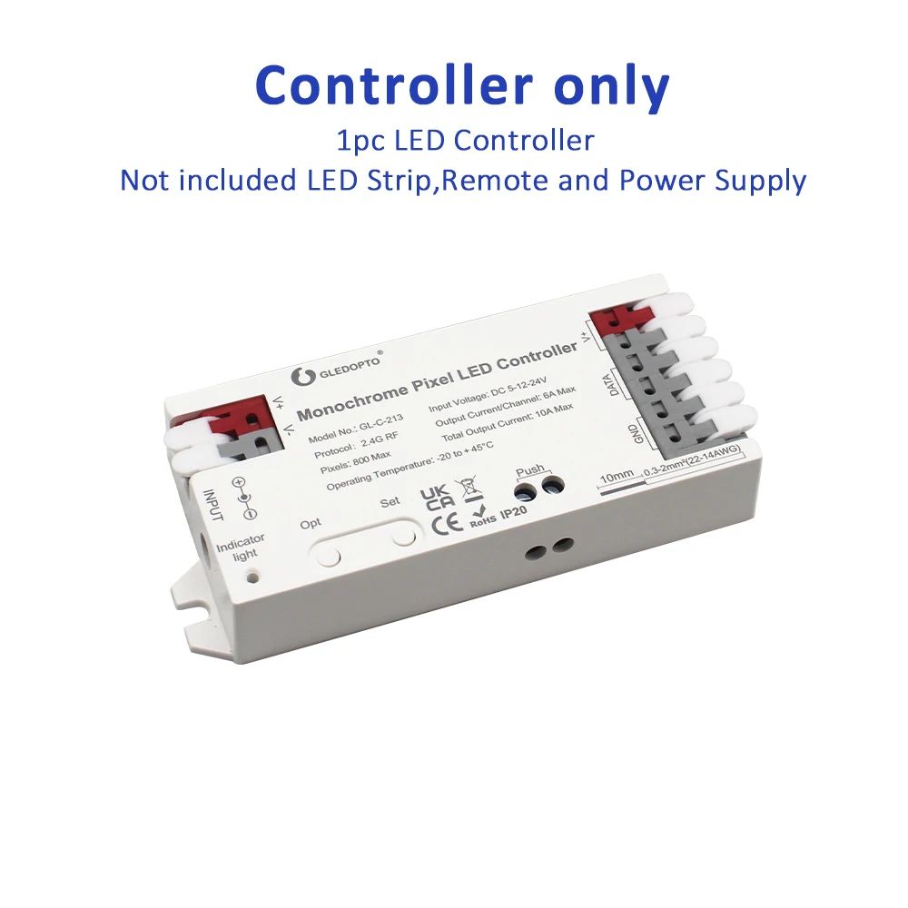 WS2811 COB Running Water LED Strip Light 24V With RF Remote Control 13