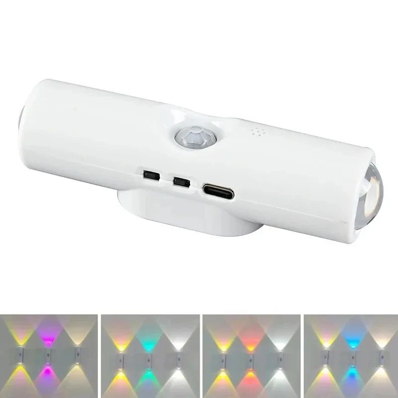 Smart RGB Motion Sensor Wall Light Magnetic LED Night Light For Stairs Hallways 7