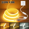 Flexible COB LED Strip Light With Switch Waterproof Dimmable Home Accent Lighting 0