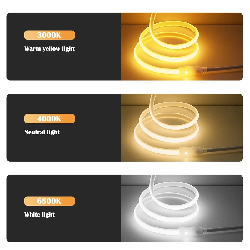 Flexible COB LED Strip Light With Switch Waterproof Dimmable Home Accent Lighting 2