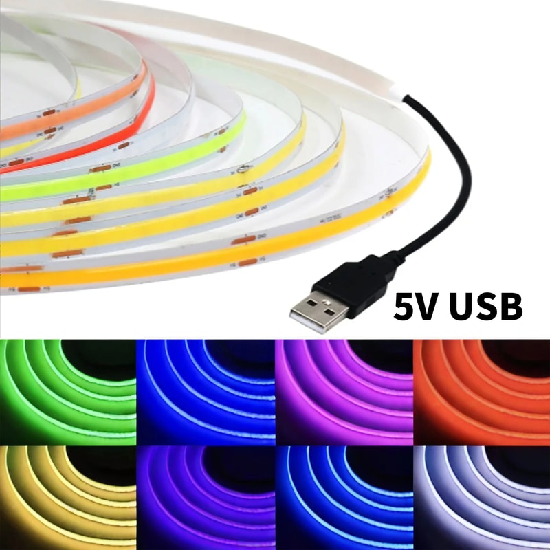 AuraFlex USB COB LED Strip Light 320 LEDs For Ambient TV Home Lighting 2