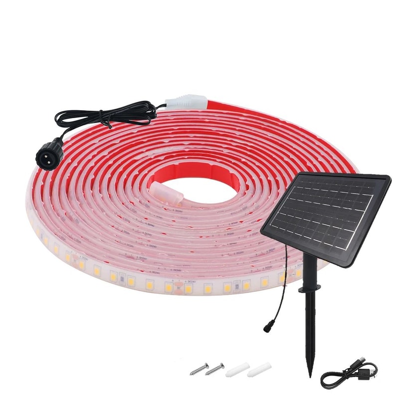 Solar Waterproof LED Light Strip 24V IP68 Outdoor Garden Party Lighting 7