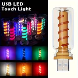 retro touch dimmable usb mood lamp with spring design