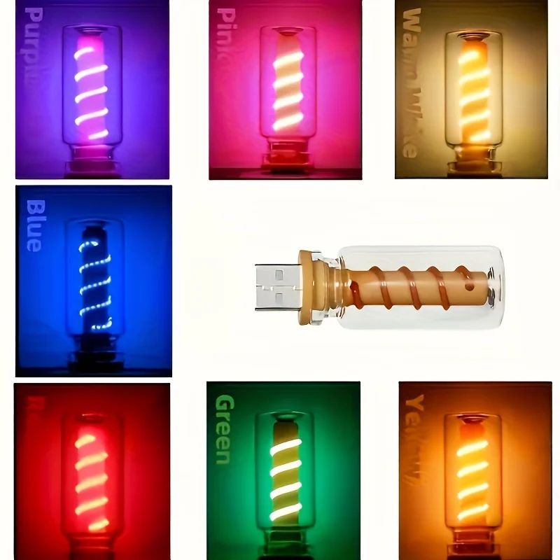 Retro Touch Dimmable USB Mood Lamp With Spring Design 2