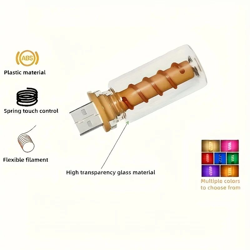 Retro Touch Dimmable USB Mood Lamp With Spring Design 3