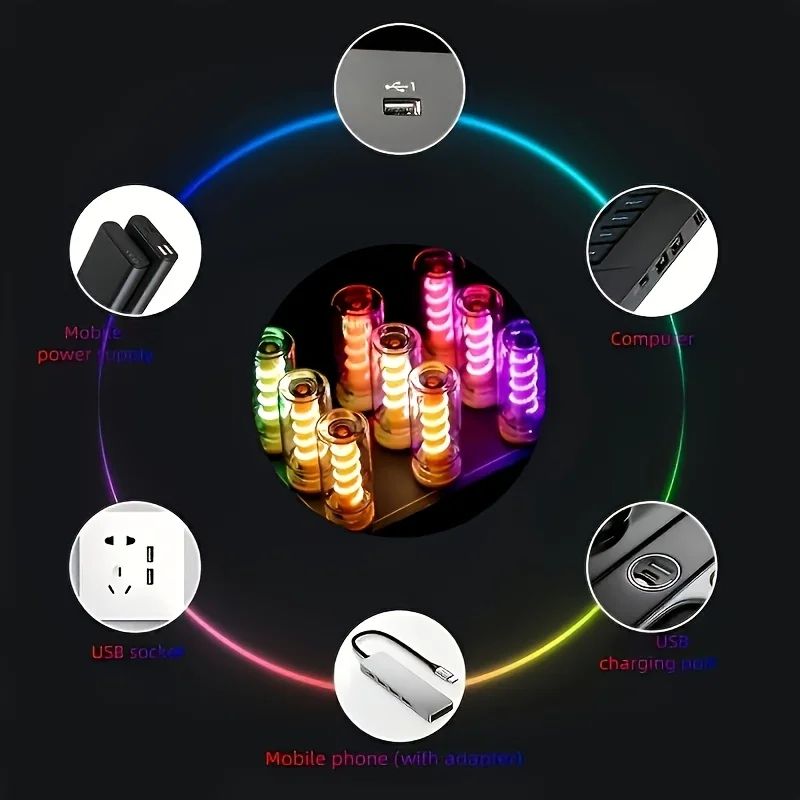 Retro Touch Dimmable USB Mood Lamp With Spring Design 5