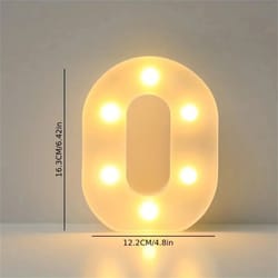 led marquee letter light – 16cm light up alphabet & number night decor