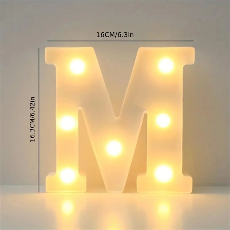 LED Marquee Letter Light 16cm Light Up Alphabet Number Night Decor 10