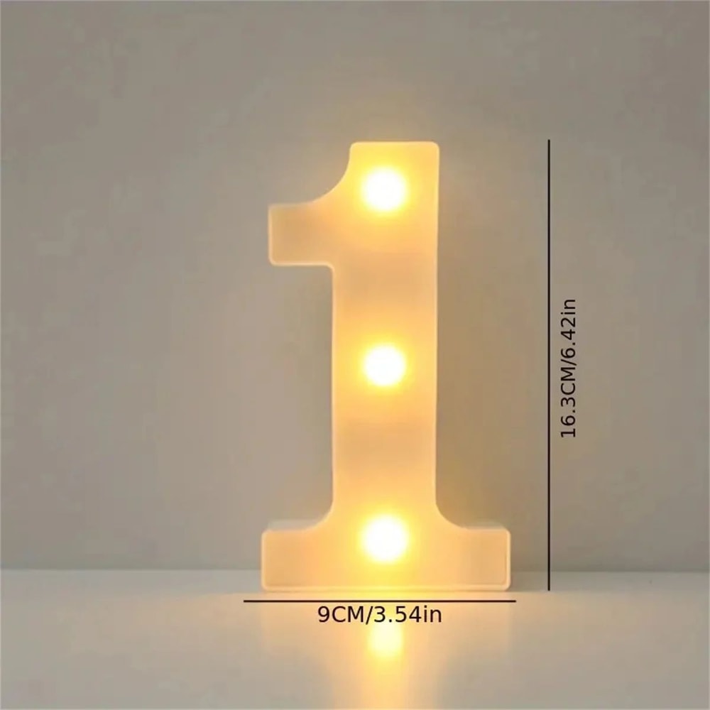 LED Marquee Letter Light 16cm Light Up Alphabet Number Night Decor 1