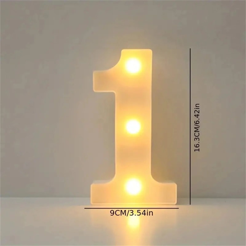 LED Marquee Letter Light 16cm Light Up Alphabet Number Night Decor 1