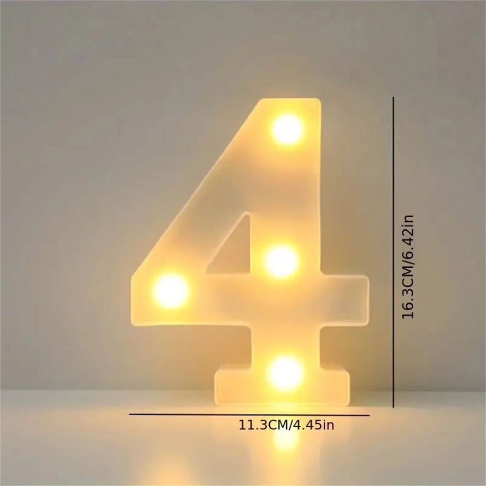 LED Marquee Letter Light 16cm Light Up Alphabet Number Night Decor 4